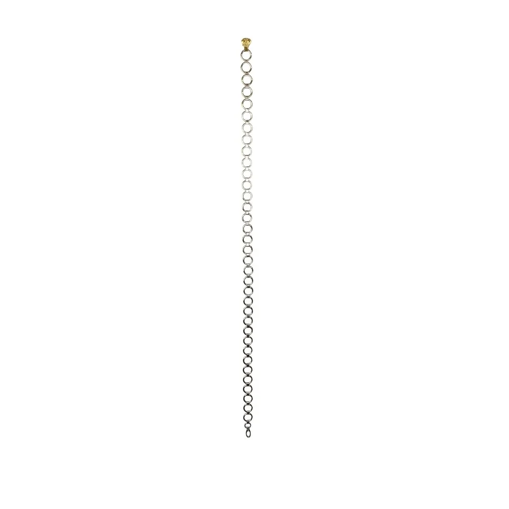 Silver Tone O-Ring Link Chain Belt Adjustable Lobster Clasp Statement Accessory